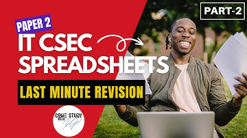 2024 IT CSEC Revision | #csec #cxc Spreadsheets (Exam Style Question)- part 2