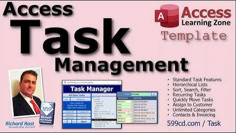 Microsoft Access Task Management Template. Hierarchical Lists. Recurring Tasks. Unlimited Categories