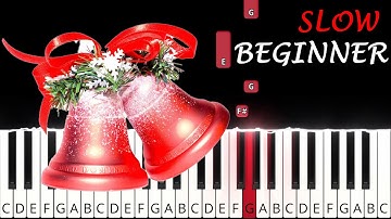 Carol of the Bells | SLOW BEGINNER PIANO TUTORIAL + SHEET MUSIC by Andantino [4K]