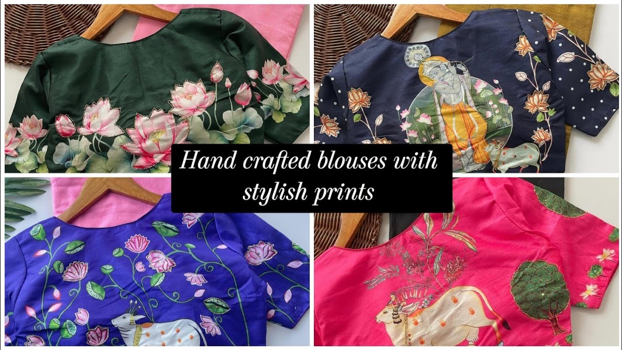 Heavy hand crafted blouses with stylish prints
