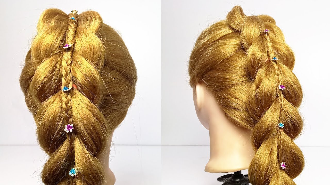 French Braid in the Opposite Direction | Thick Double Layer Braid ...