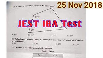 JEST mathematics IBA testing service past papers| JEST 2018 solved math paper| TharBar Thoughts|