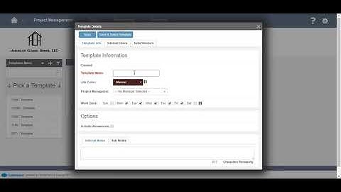 SmithBooks Accounting, Inc - How to create a Template in Buildertrend