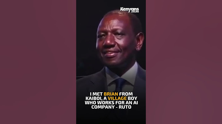 I met Brian from Kaiboi, a village boy who works for an AI company - Ruto
