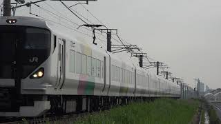 【4K定点撮影】E257系快速（篠ノ井線・稲荷山～篠ノ井）
