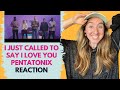 Voice Teacher Reacts to I Just Called to Say I Love You by Pentatonix