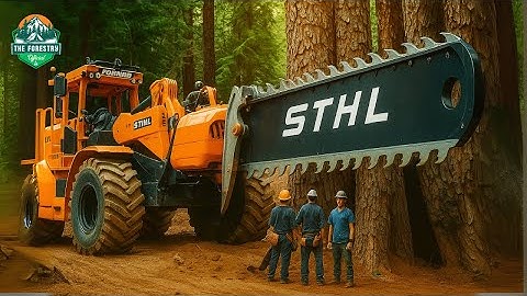 Insane Logging Machine with Giant STIHL Chainsaw | Engineering Beast in Action!