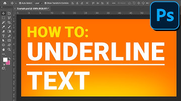 How To Underline Text in Photoshop