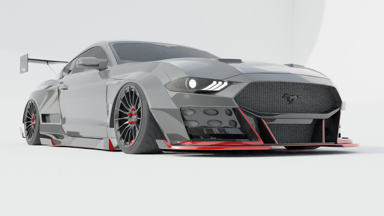 Ford Mustang Render Made In Blender[3D Animation] 