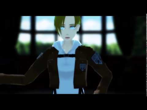 【進撃のMMD】　うそつき　【アルミンとアニ】