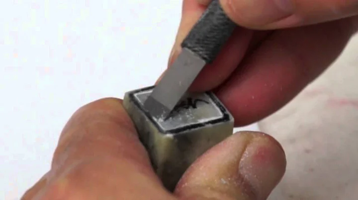 Carving a Japanese Kanji Seal (Inkan or Hanko) for...
