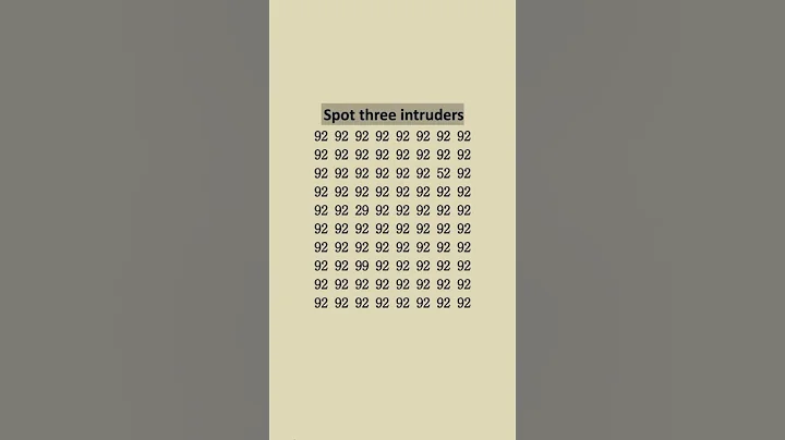 Spot three intruders 92 - Math Quiz  #math #quiz #shorts