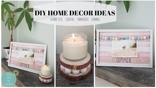 HOME DECOR IDEAS | SHABBY CHIC COASTAL DIY | ARTEZA | DOLLAR TREE | SCRAPBOOK | MICHAELS FARMHOUSE