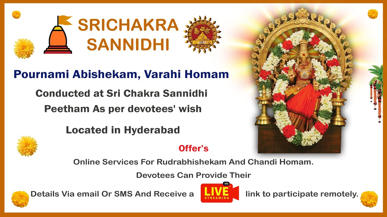 🔴 LIVE | Pournami Varahi Homam 2025 | Sri Chakra Sannidhi | Full Moon Varahi Pooja & Abishekam