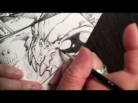 Brush inking this