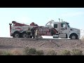 Semi-truck overturns near Transmountain, 2 injured