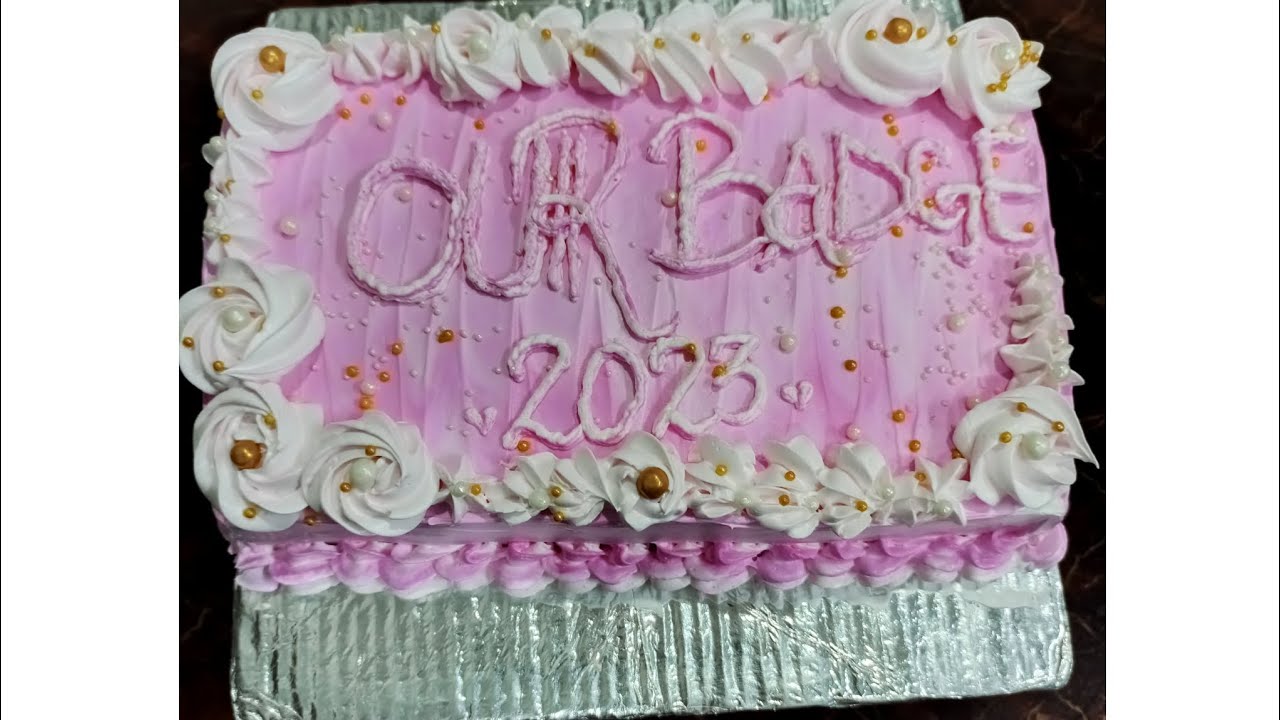 How to make cake decorating items at home| Our badge 2023 pastries Cake ☺|