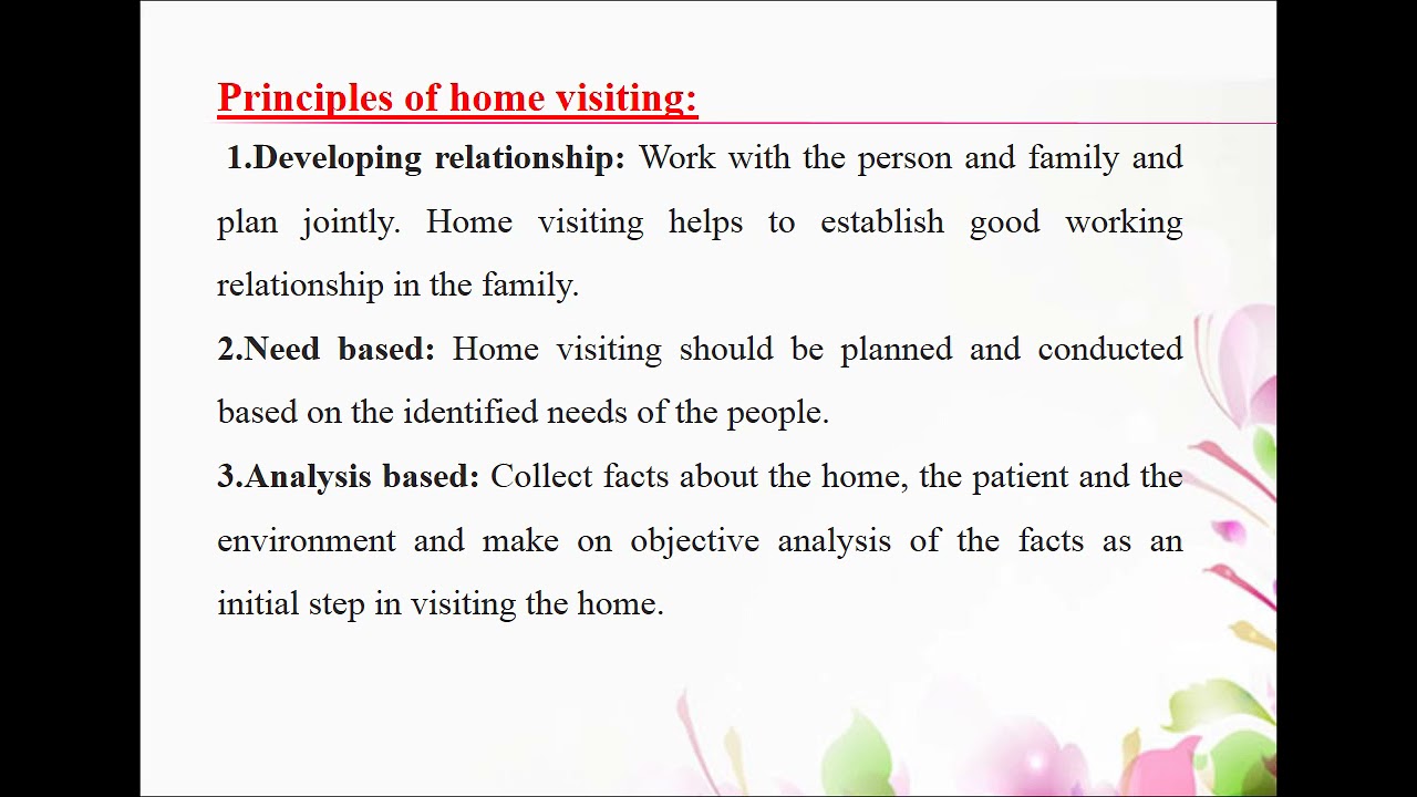 Home Visit تمريض صحة مجتمع نظرى الفرقة الثانية حديث وقديم