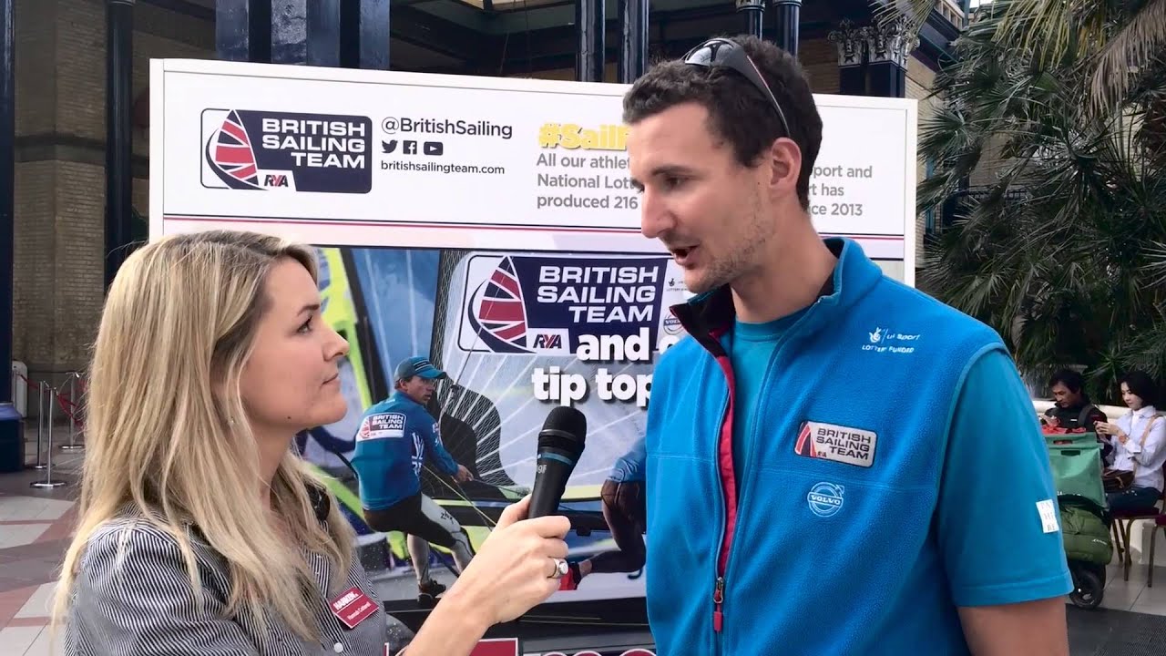 Giles Scott at the RYA Dinghy Show