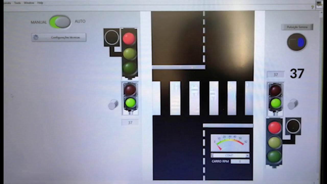 Control of traffic light (LabView) YouTube