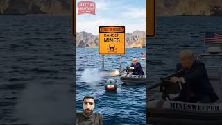 Trump Mine sweep Operation goes wrong 😜#funny #trump #iran