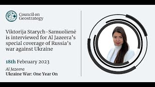 Viktorija Starych-Samuolienė appears on Al Jazeera to discuss Russia’s war against Ukraine