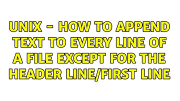 Unix - How to append text to every line of a file except for the header line/first line
