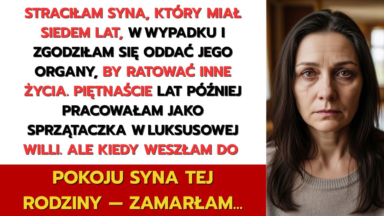Oddałam serce syna po jego śmierci, a po piętnastu latach, pracując jako sprzątaczka, zobaczyłam...