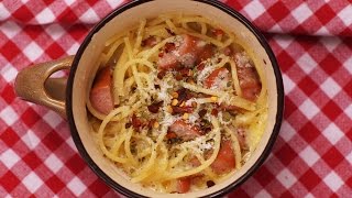 Cheesy Spaghetti In A Mug