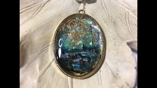 【ＵＶレジン】花火 ~ 夏の夜空に ~ ペンダント作ってみました。