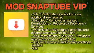 DOWNLOAD SNAPTUBE MOD + VIP NEW UPDATE 2O26 screenshot 1