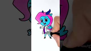 ⏪ Reverse Play 💕 Dr. Antel from Sheriff Labrador 🚓✨ #glitter #art #coloring #trending