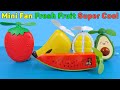 Mini fan fresh fruit  super cool strawberry banana durian watermelon avocado  unboxing and review