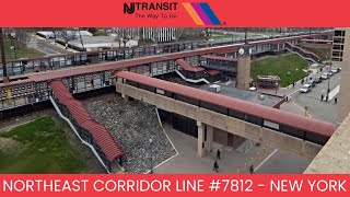 NJ Transit Train 7812 to New York Arriving Announcements at Metropark