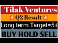 Tilak ventures ltd share latest newsq2 resultlong term target5buy hold sell