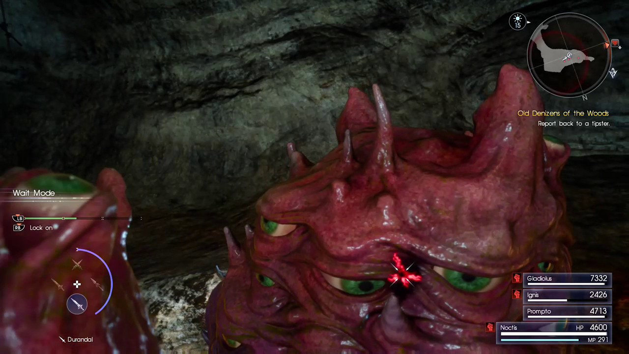 FINAL FANTASY XV DAURELL CAVERN SECRET DOOR HOW TO GET THERE YouTube