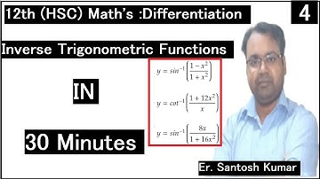 Differentiation of inverse trigonometric functions | maharashtra board class 12 maths | Part-4