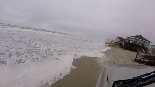 Friday the 13 Nor'Easter. Beach Driving in the OBX
