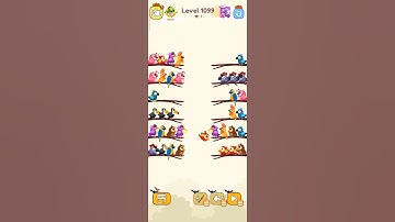 Bird sort calar game leval 1099 #leveldesign #colorgame #gaming #colorconcept #colormatchinggame
