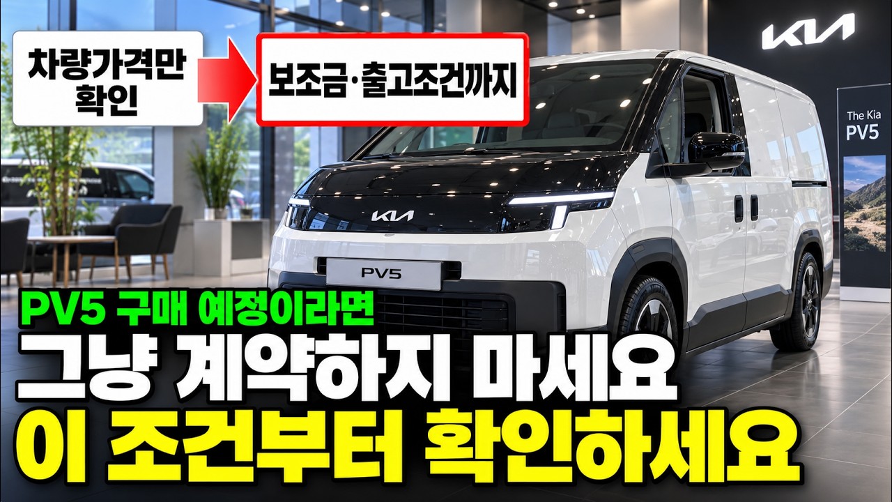 PV5 더 합리적으로 사는 방법｜보조금·출고조건·견적 비교