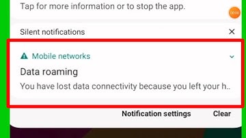 Fix You have lost data connectivity because you left your home network with data roaming turned off