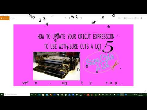 Using Sure Cuts a Lot 5 with Cricut Expression Part 2- Updating your firmware with Design Studio.