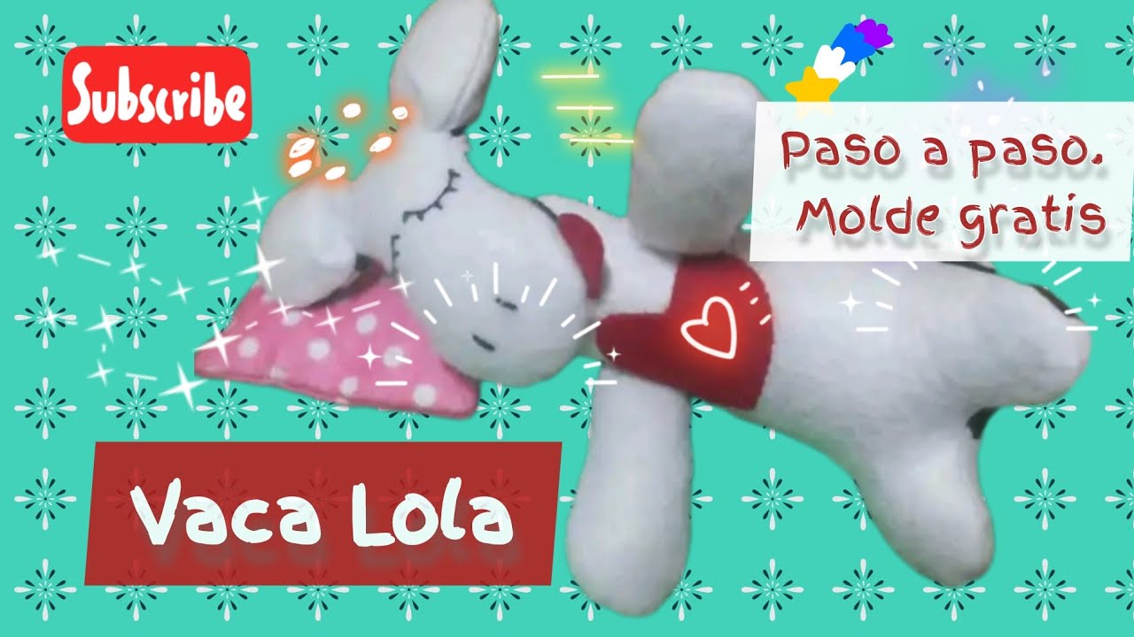 Vaca de tela paso a paso con molde gratis
