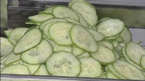 Hobart FP250 1/32" Slicer Plate Slicing Cucumbers