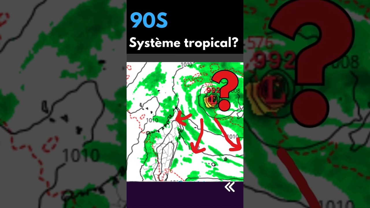 Formation cyclonique probable près de Maurice et Réunion #weather #maurice #tropicale #cyclone #news