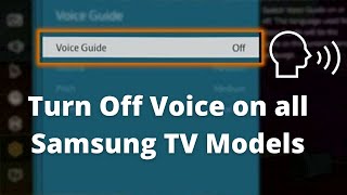 turn off voice on all samsung tv models