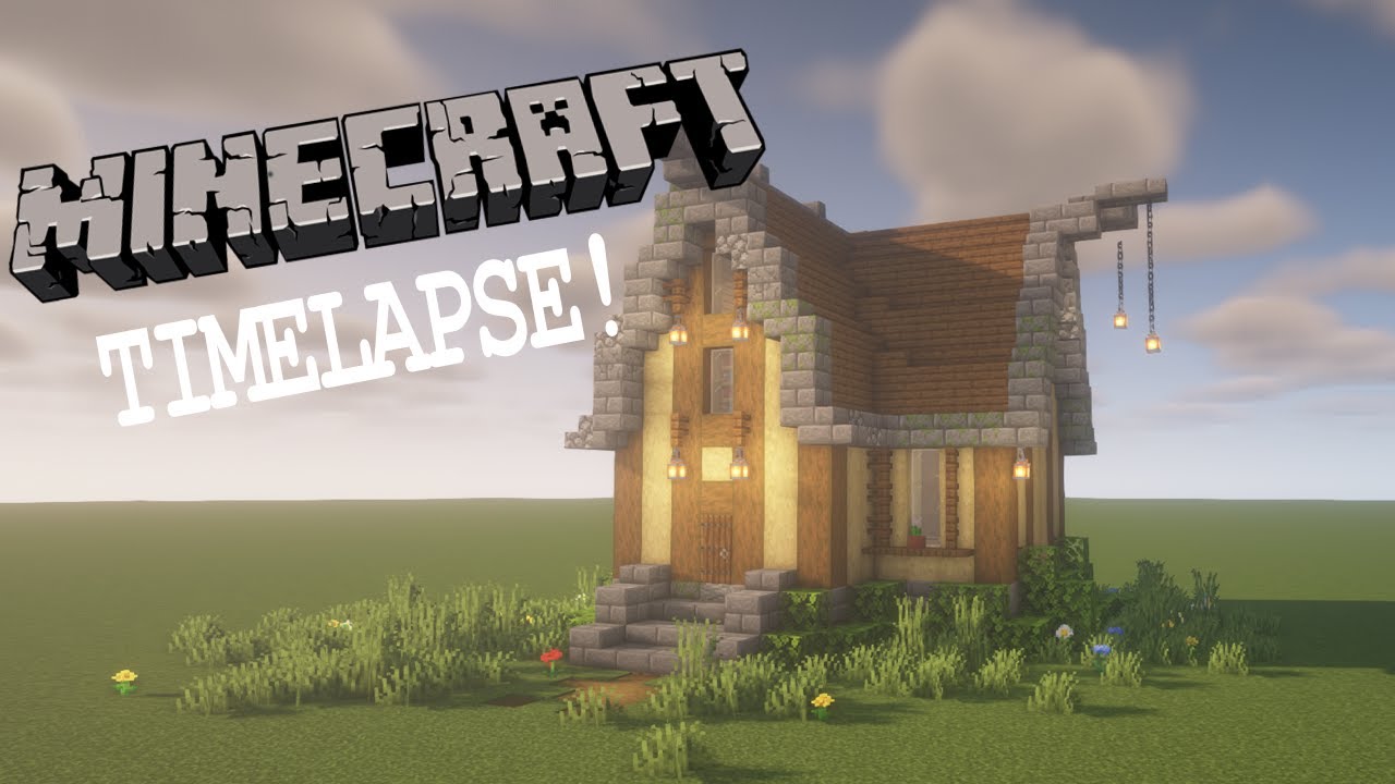 Minecraft Timelapse I Beginner Medieval House - YouTube