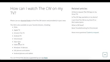 Is cw app on samsung smart tv?