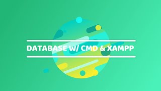 How to create Database Using cmd Command Prompt