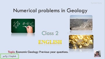Numerical problems in Geology - Class 2, English